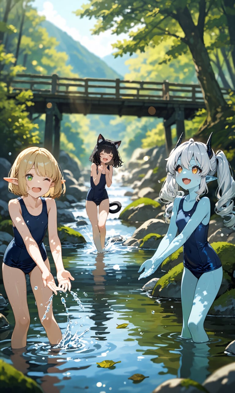 川遊び