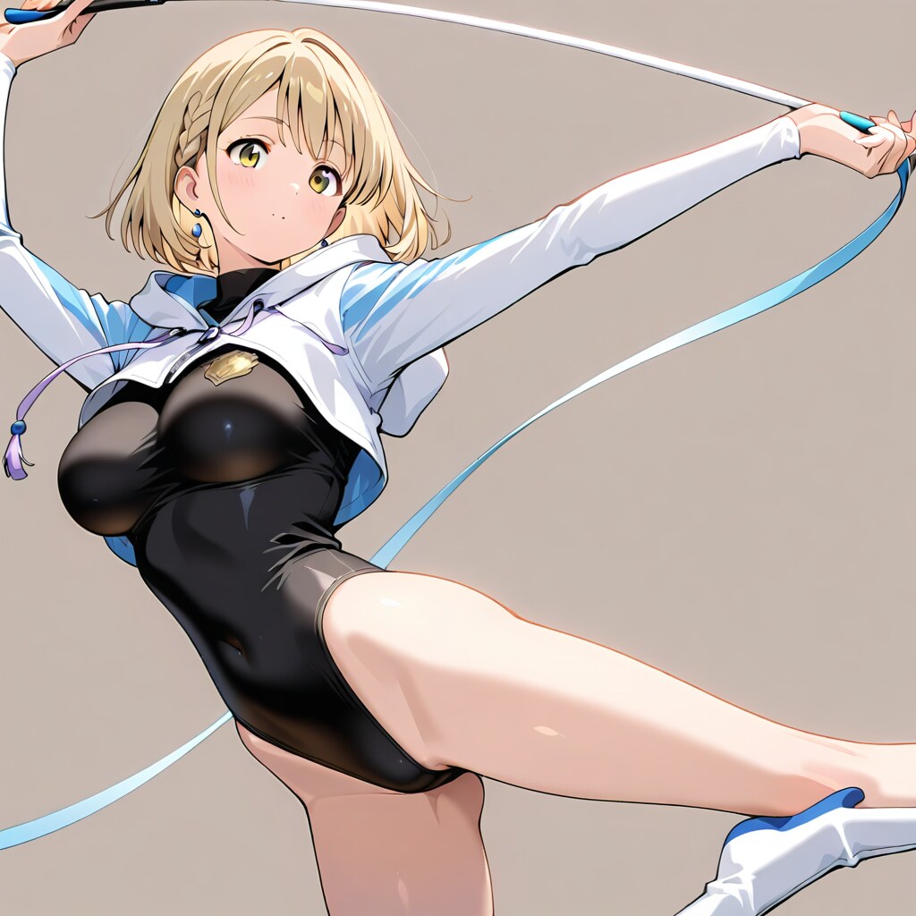金髪ショート新体操美少女警官