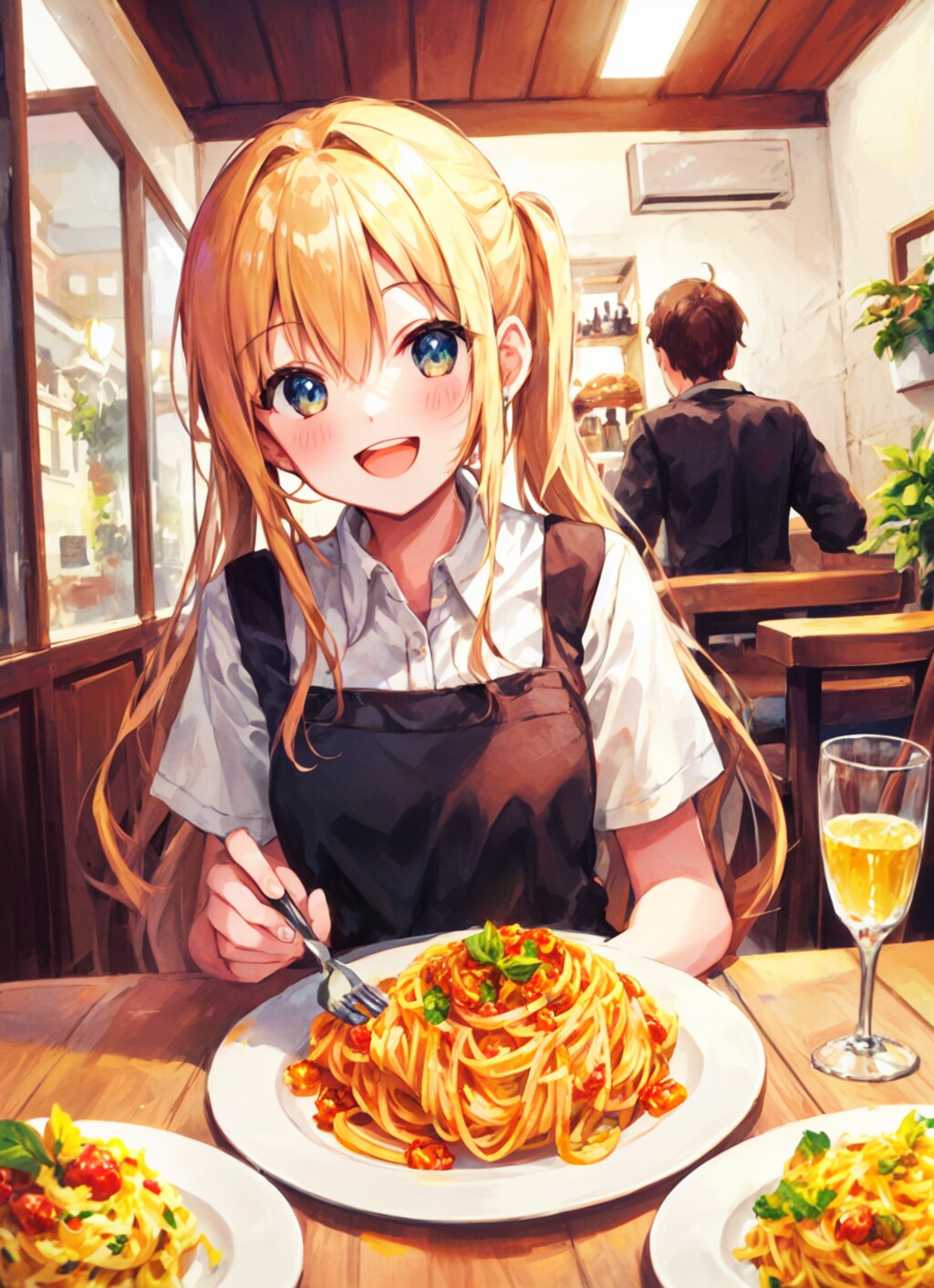 トマトパスタ食べるよ