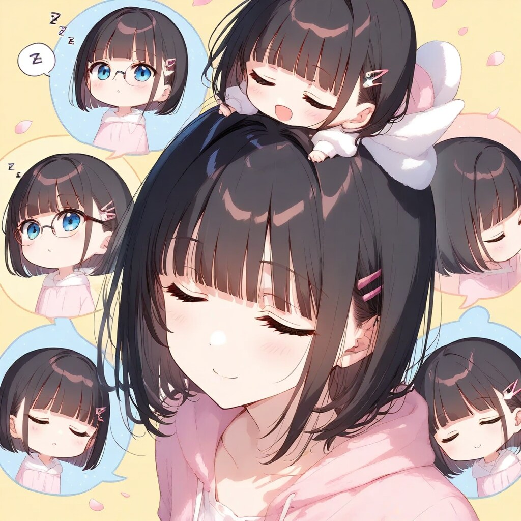 ねぼけているメガネちゃん👓✨２