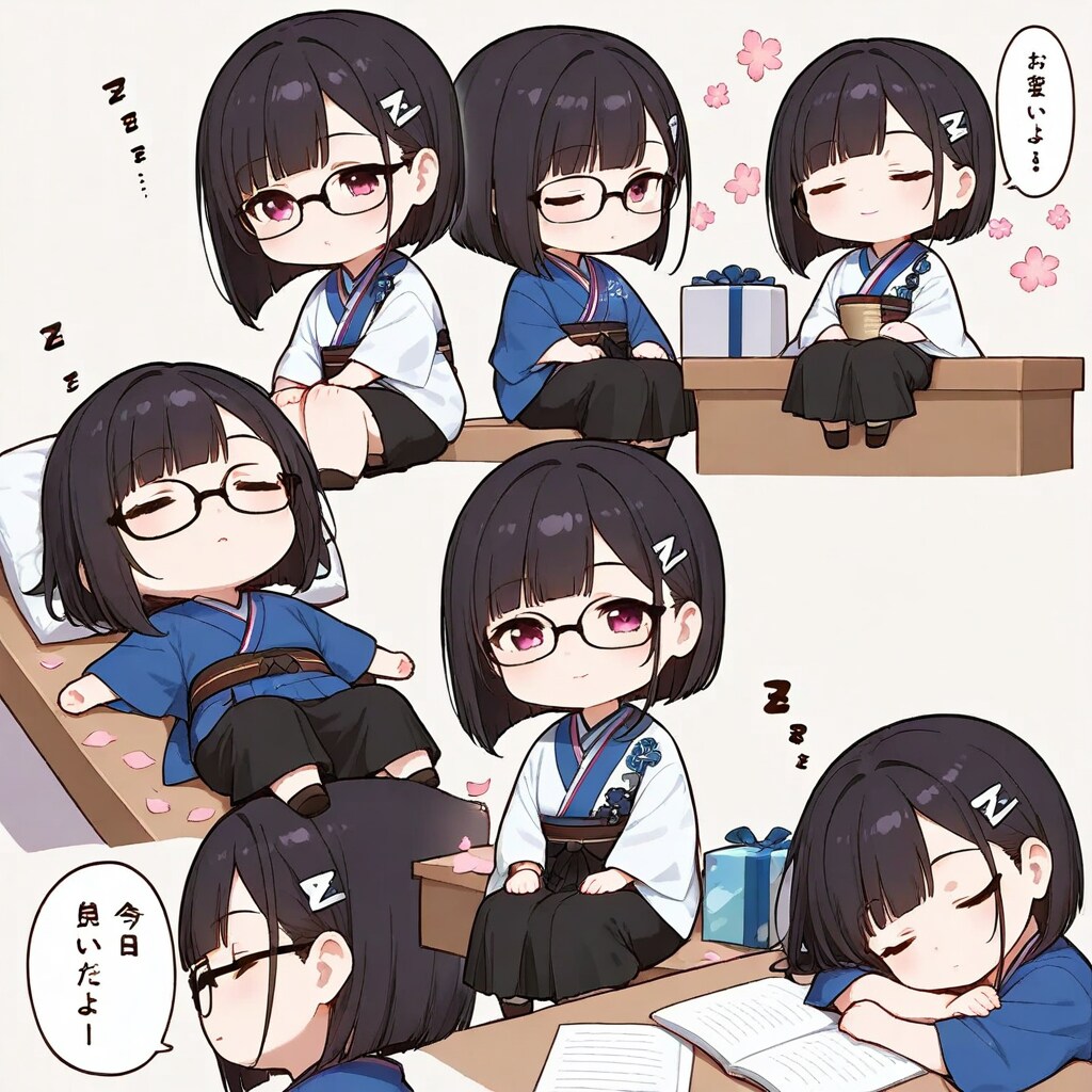 ねぼけているメガネちゃん👓✨２