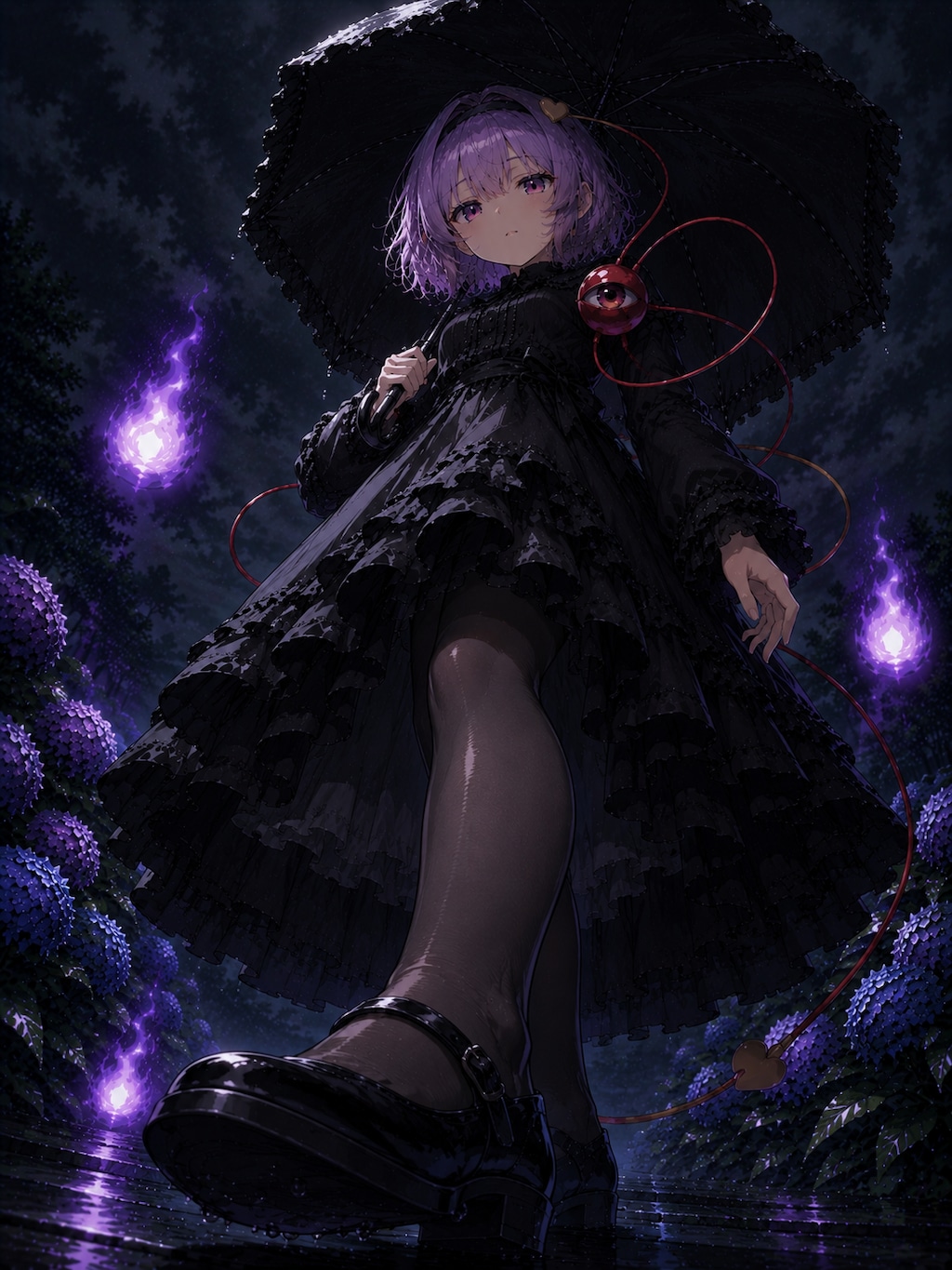 紫陽花とさとりちゃん