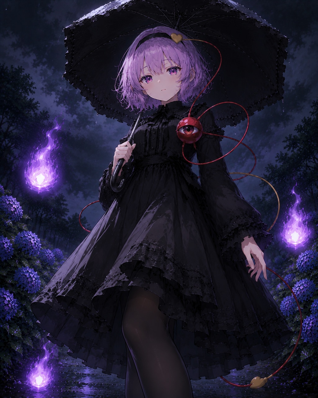 紫陽花とさとりちゃん