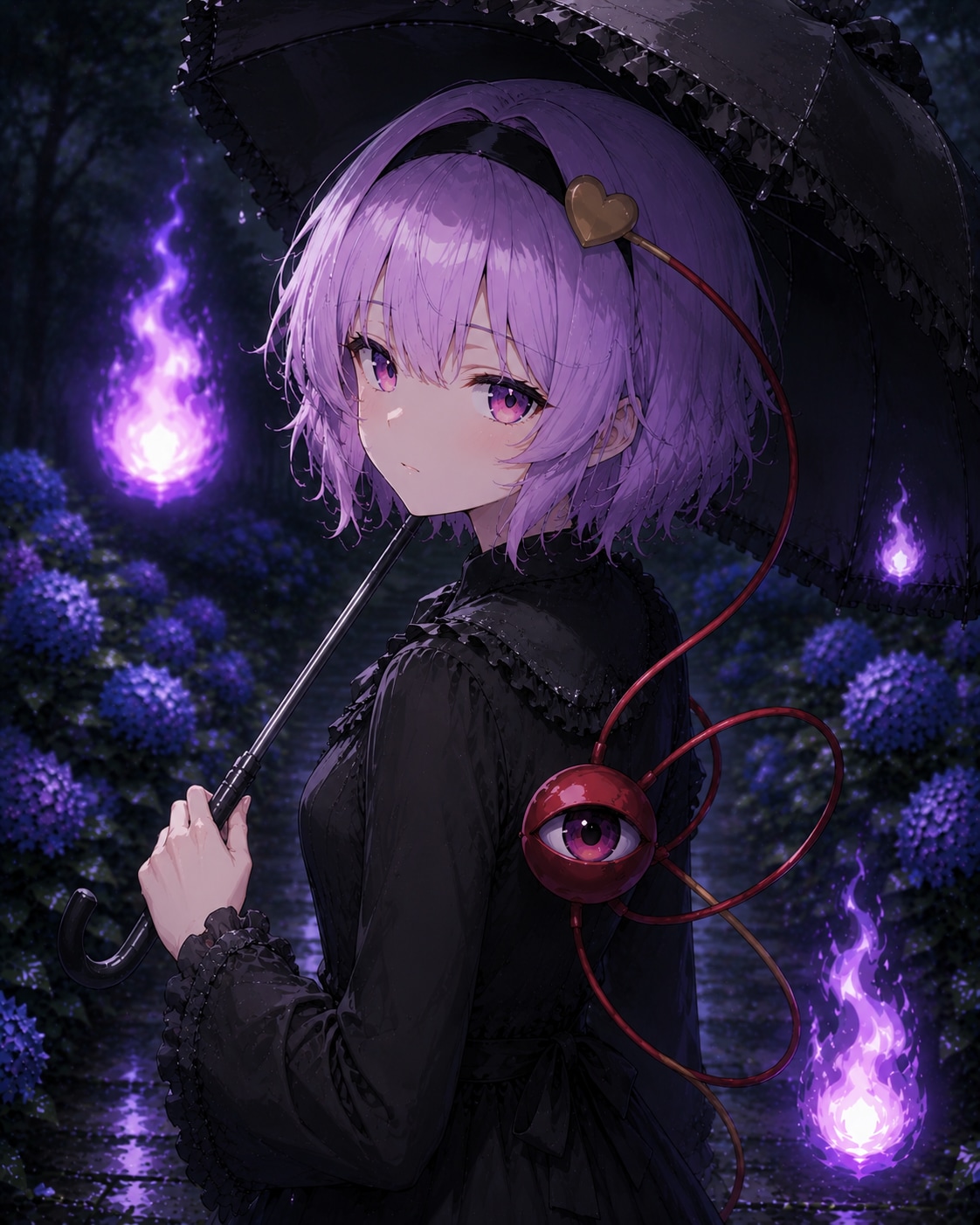紫陽花とさとりちゃん