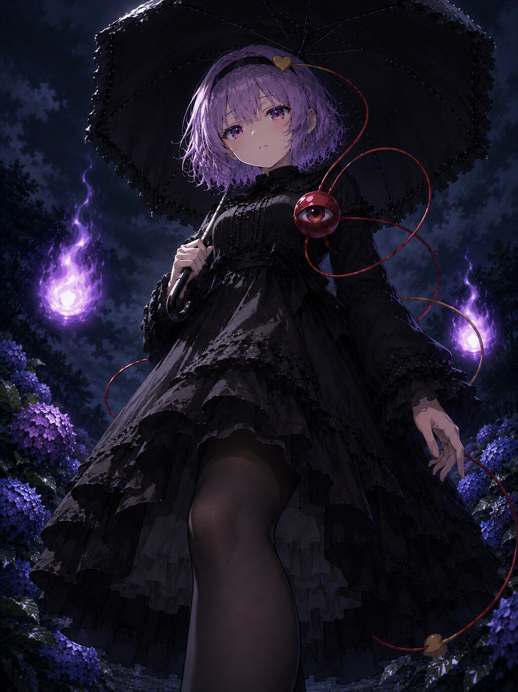紫陽花とさとりちゃん