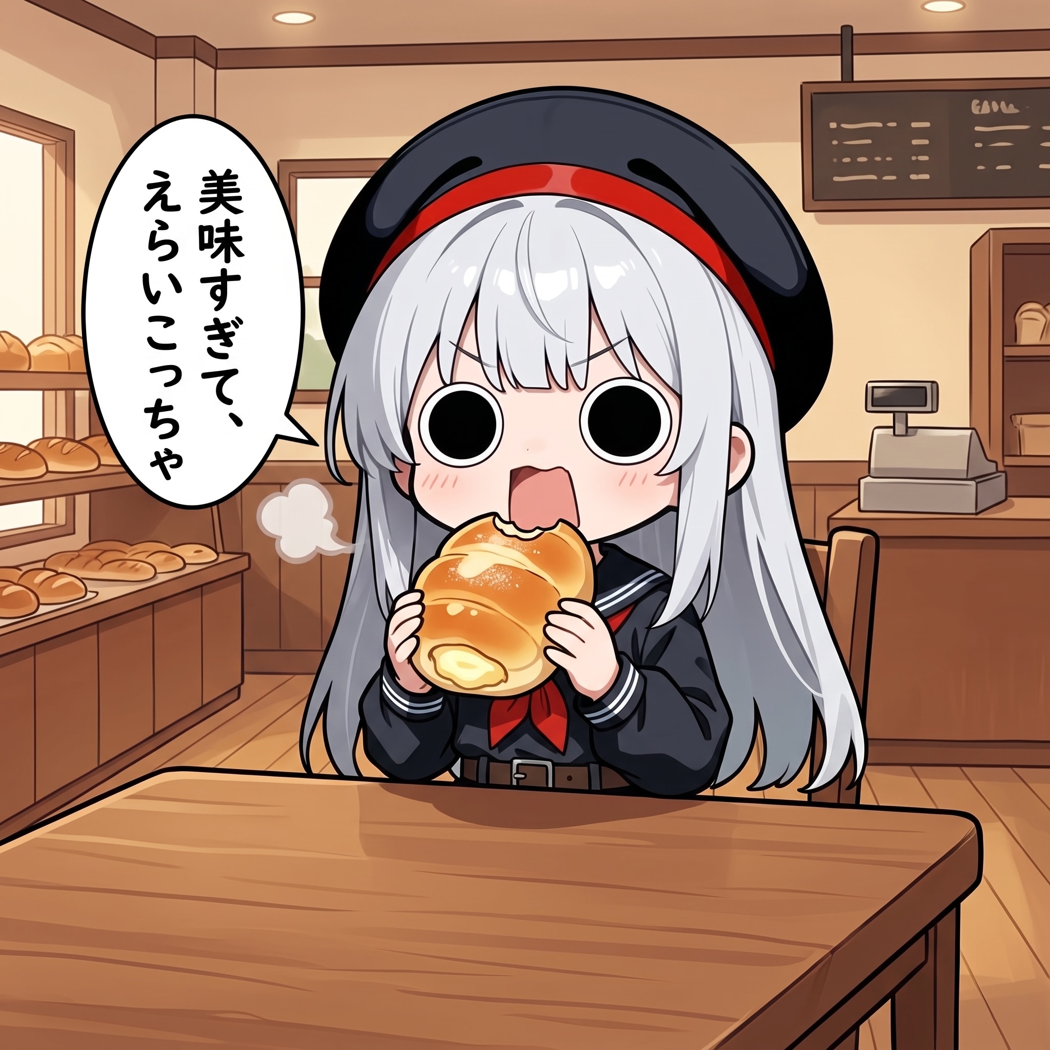 クリームパンに御満悦えらいこっちゃ嬢 | の人気AIイラスト・グラビア