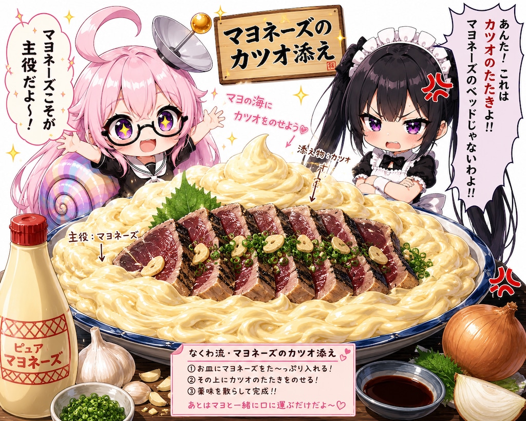 マヨネーズのカツオ添え