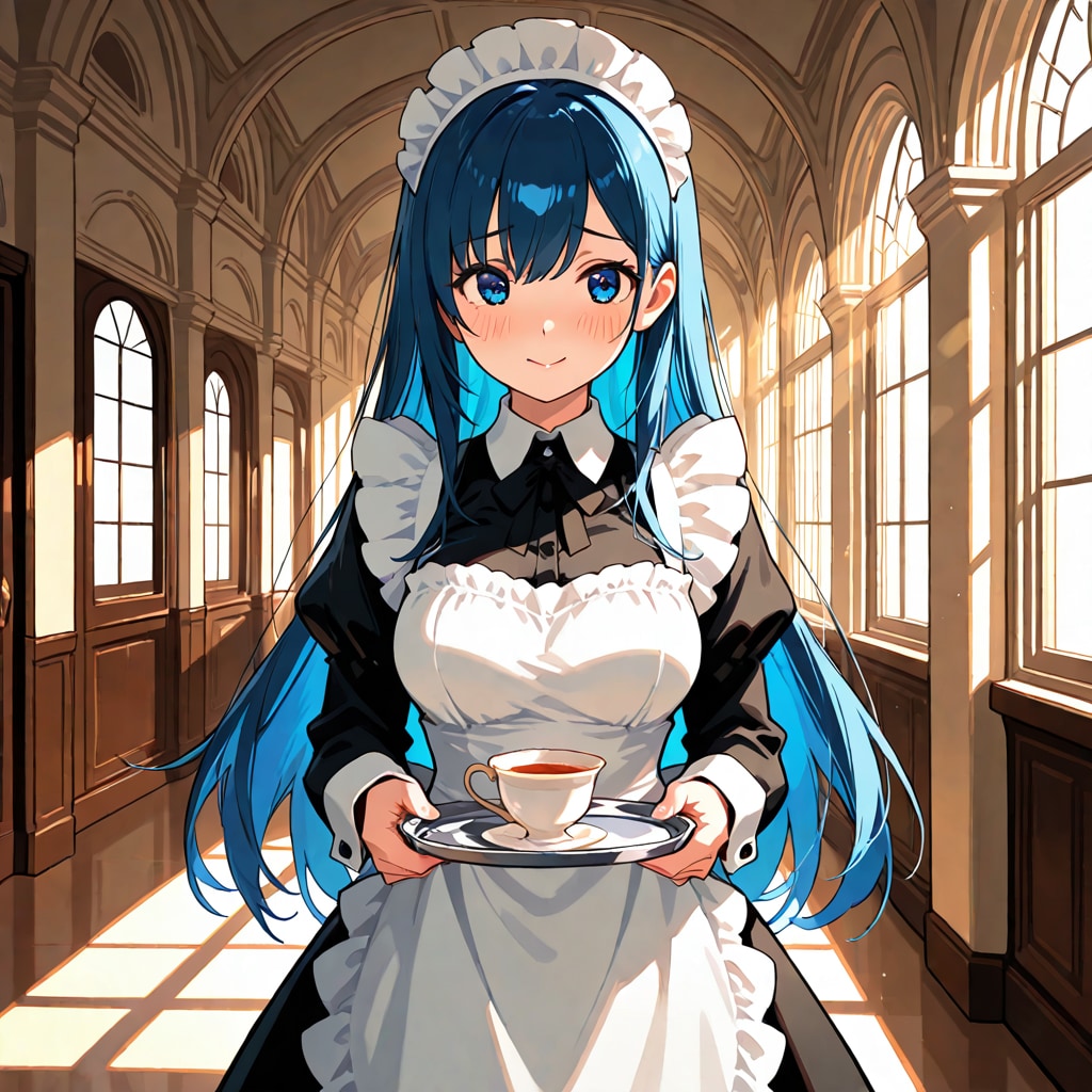 朝の紅茶を運ぶラピス