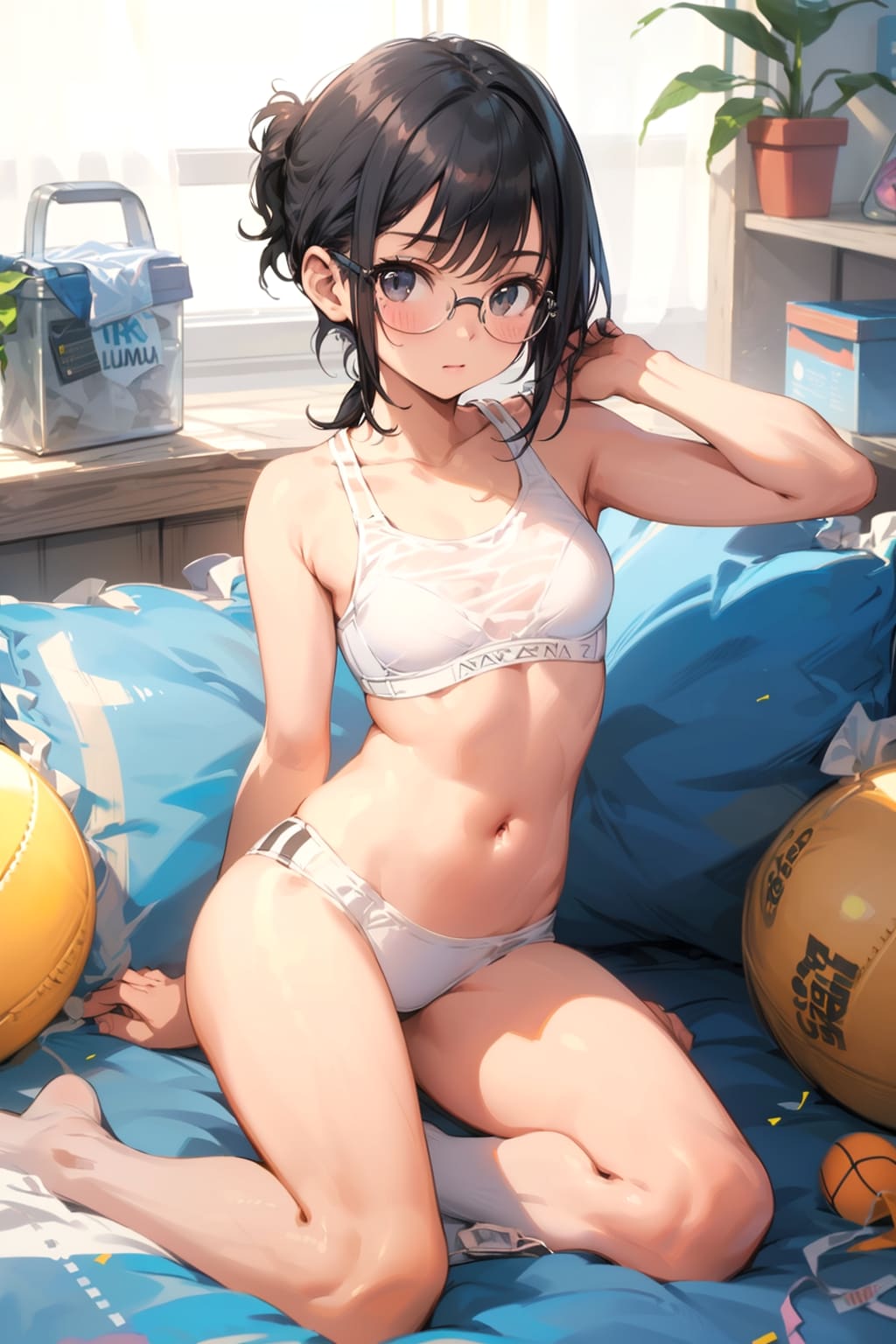 スポーツブルマの眼鏡っ娘