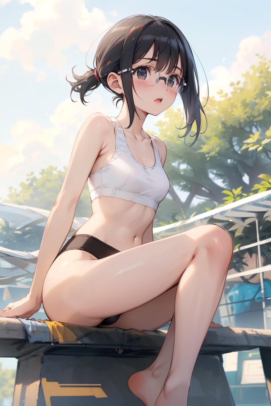 スポーツブルマの眼鏡っ娘