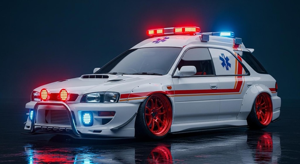 インプレッサワゴン救急車のドリ車