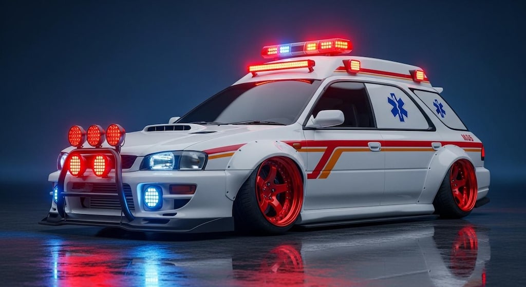 インプレッサワゴン救急車のドリ車