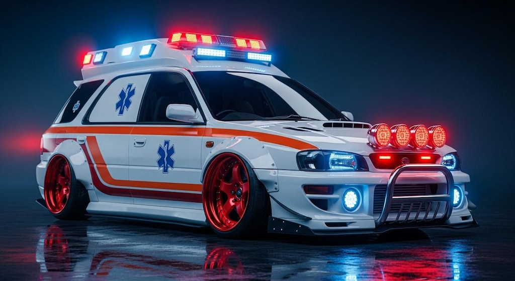 インプレッサワゴン救急車のドリ車