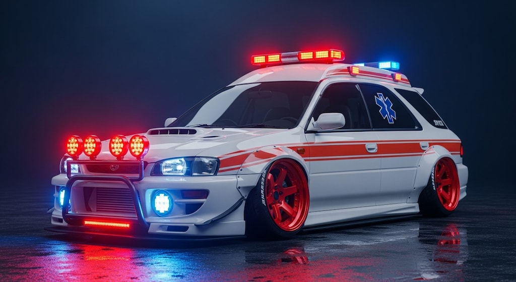 インプレッサワゴン救急車のドリ車