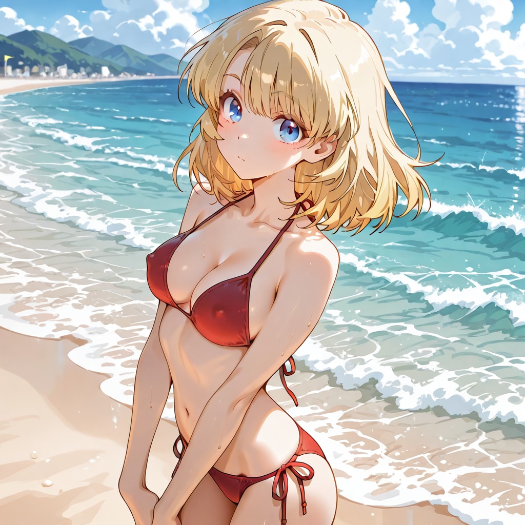 red bikini