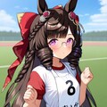 ウマ娘ダイイチルビーも眼鏡三つ編み 2枚目