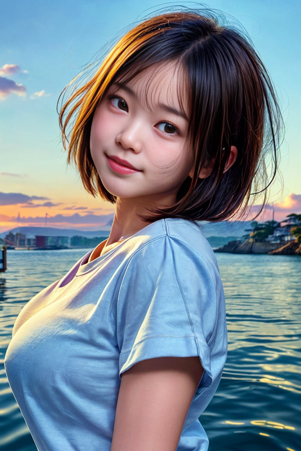 夕焼けと