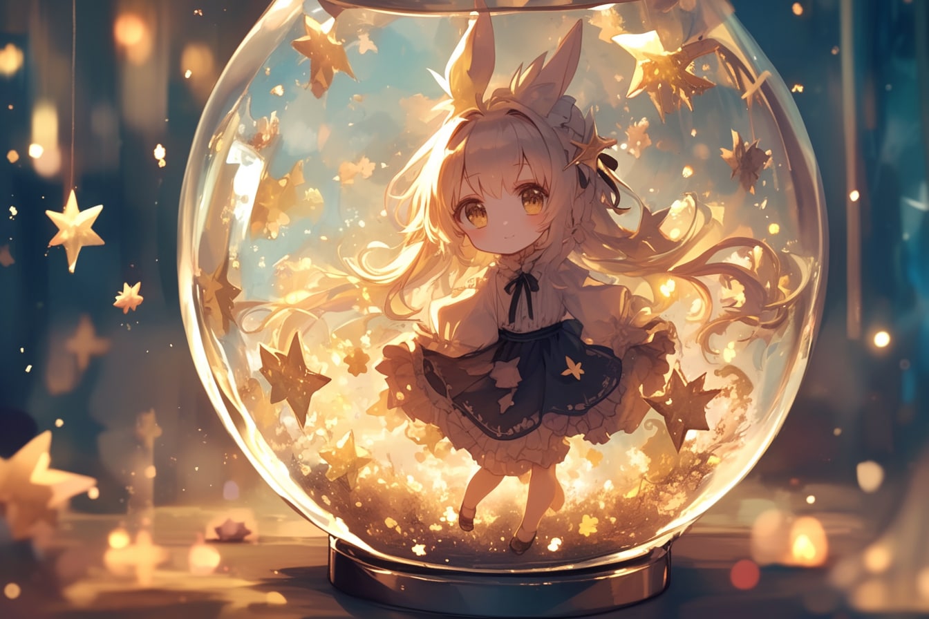 「瓶詰の少女」黄11 | の人気AIイラスト・グラビア