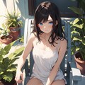 休憩中の少女 2枚目