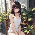 休憩中の少女 3枚目
