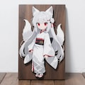 さくらちゃん作？キツネの御神体様の木製プレート⁇ 9枚目
