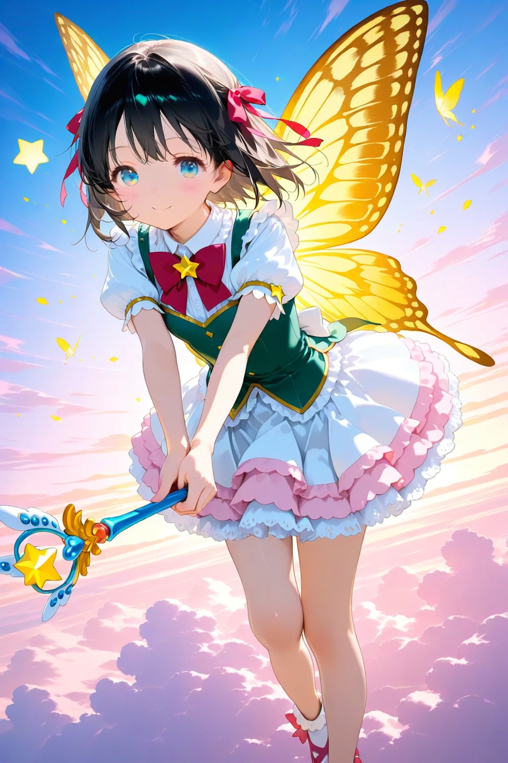 空を飛ぶ魔法少女