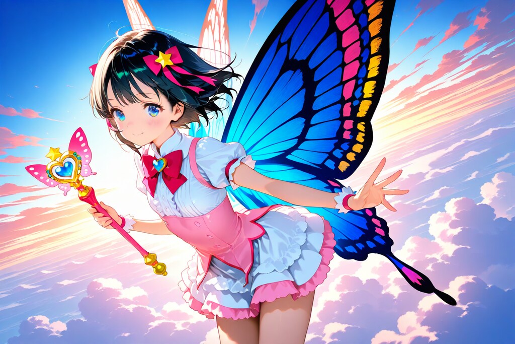 空を飛ぶ魔法少女