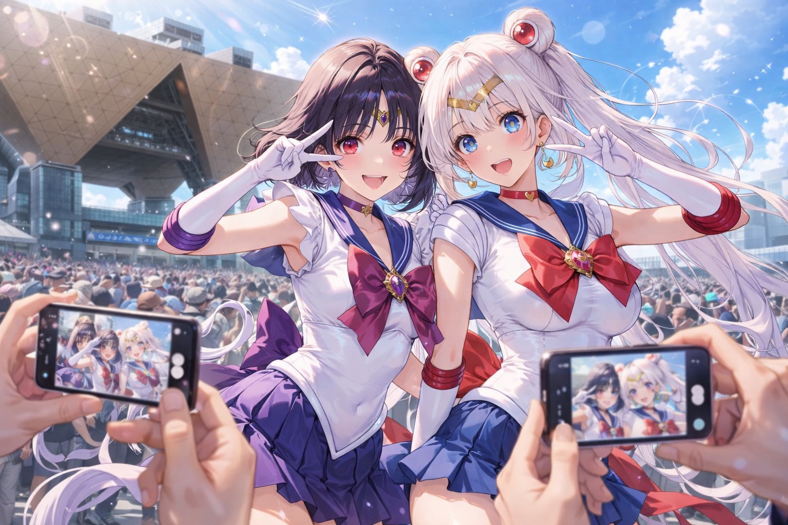 コスプレイベントの二人 | の人気AIイラスト・グラビア