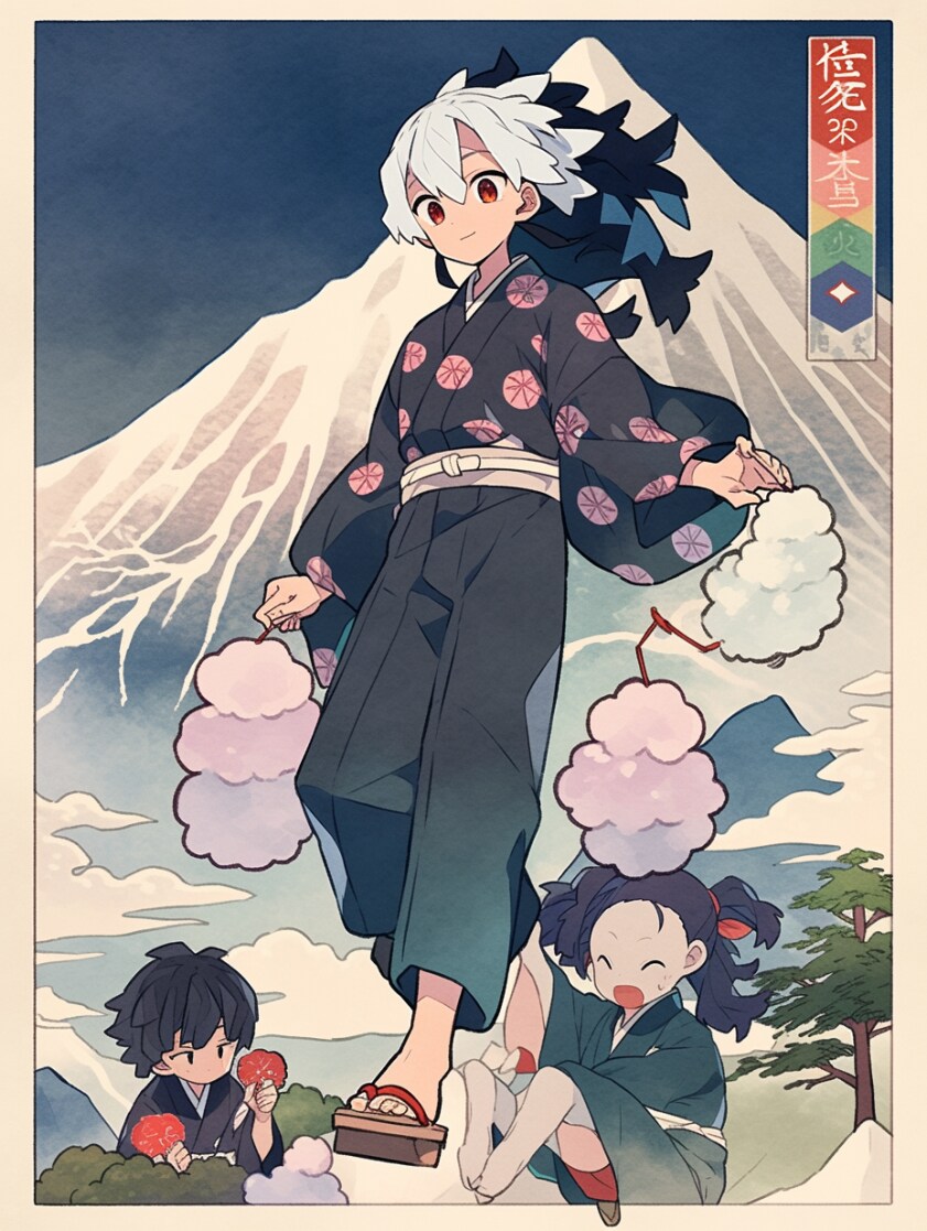 わたあめすくいの、「わ」！