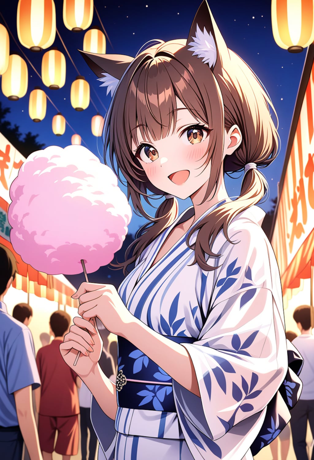 夏祭りを楽しむ