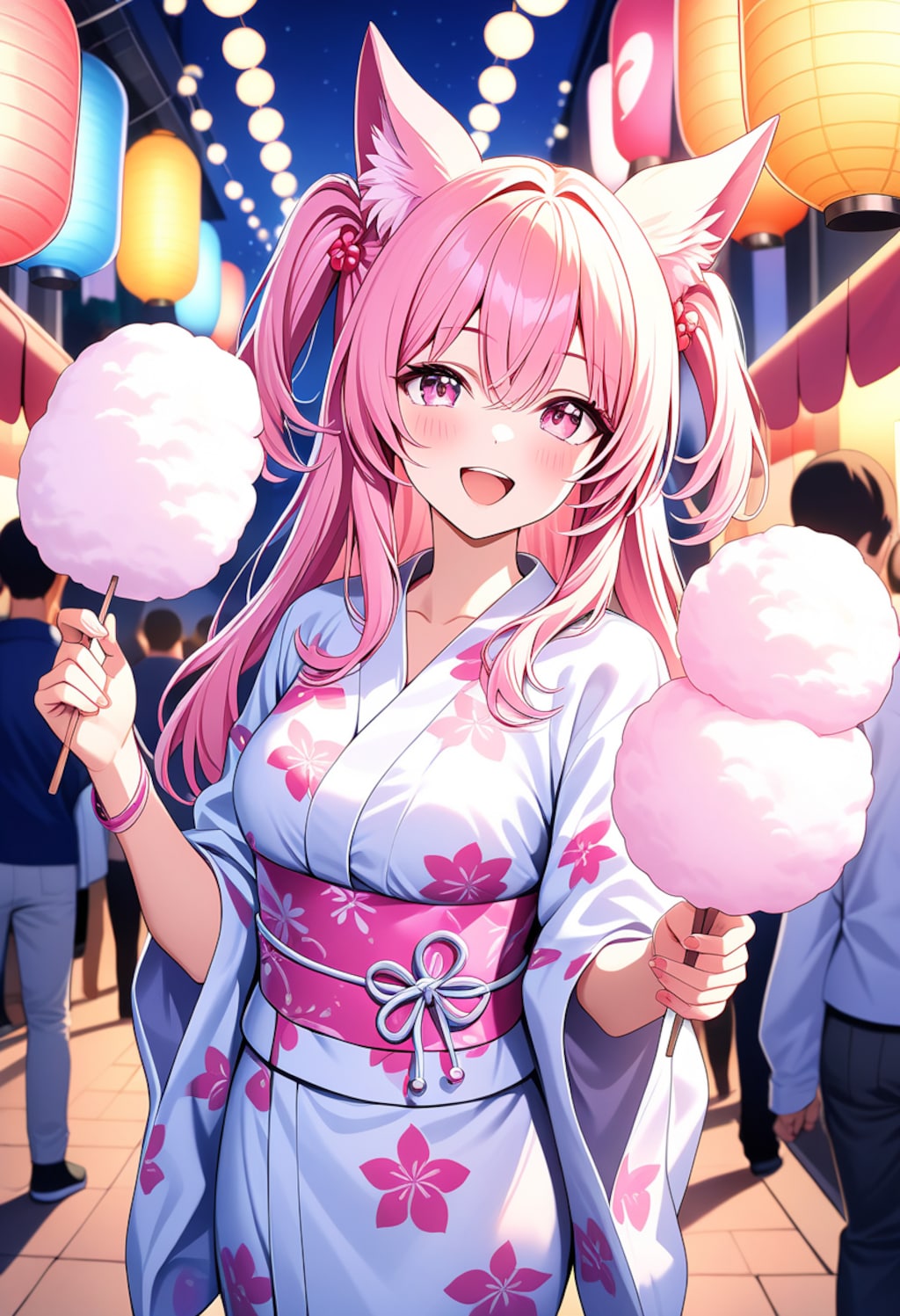 夏祭りを楽しむ