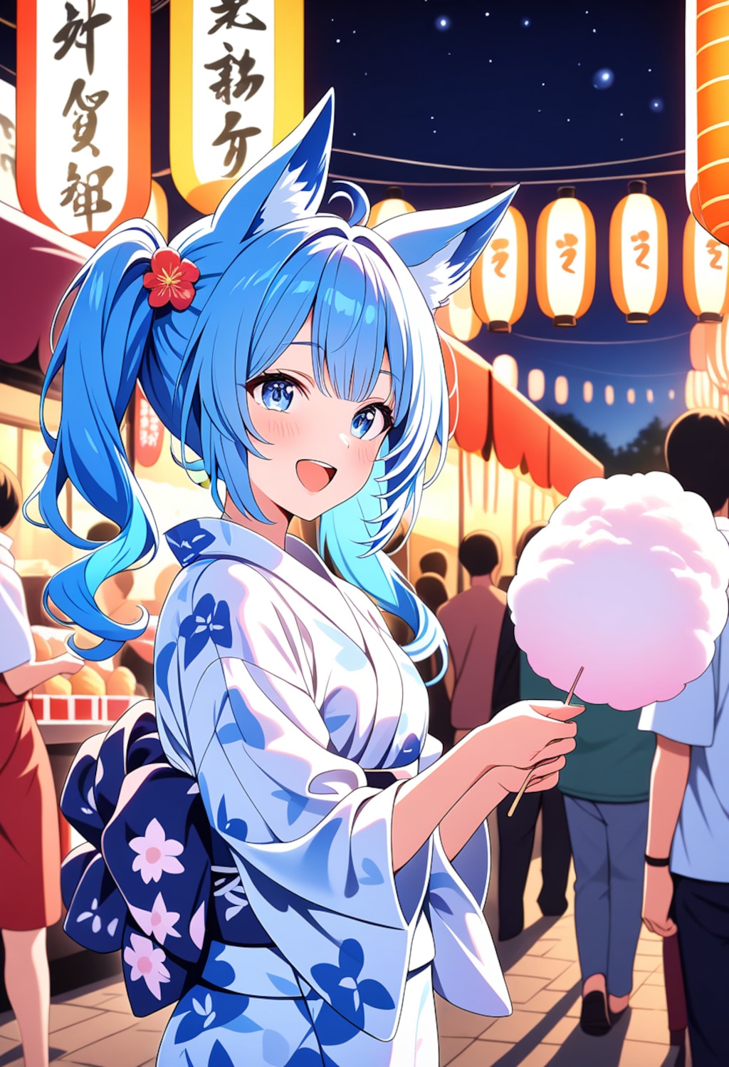 夏祭りを楽しむ