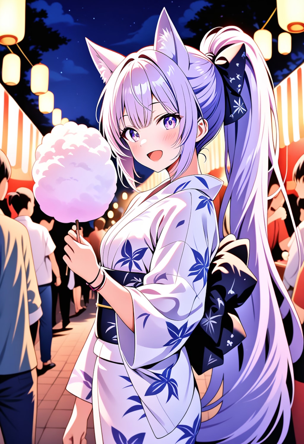 夏祭りを楽しむ