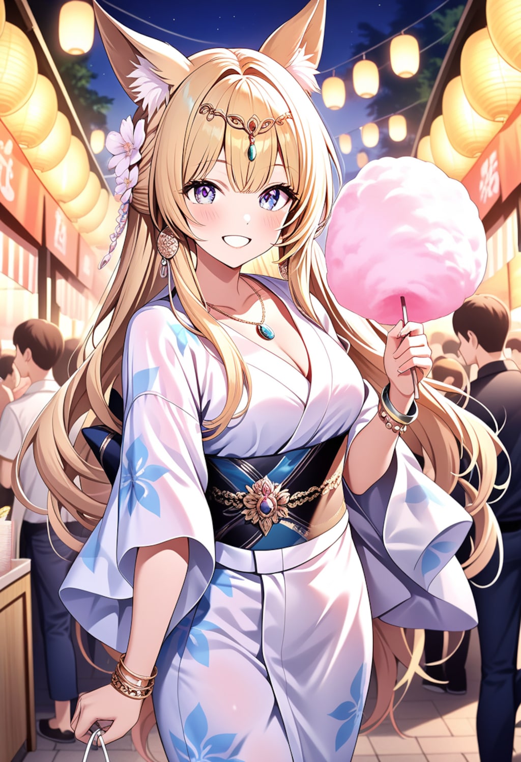 夏祭りを楽しむ