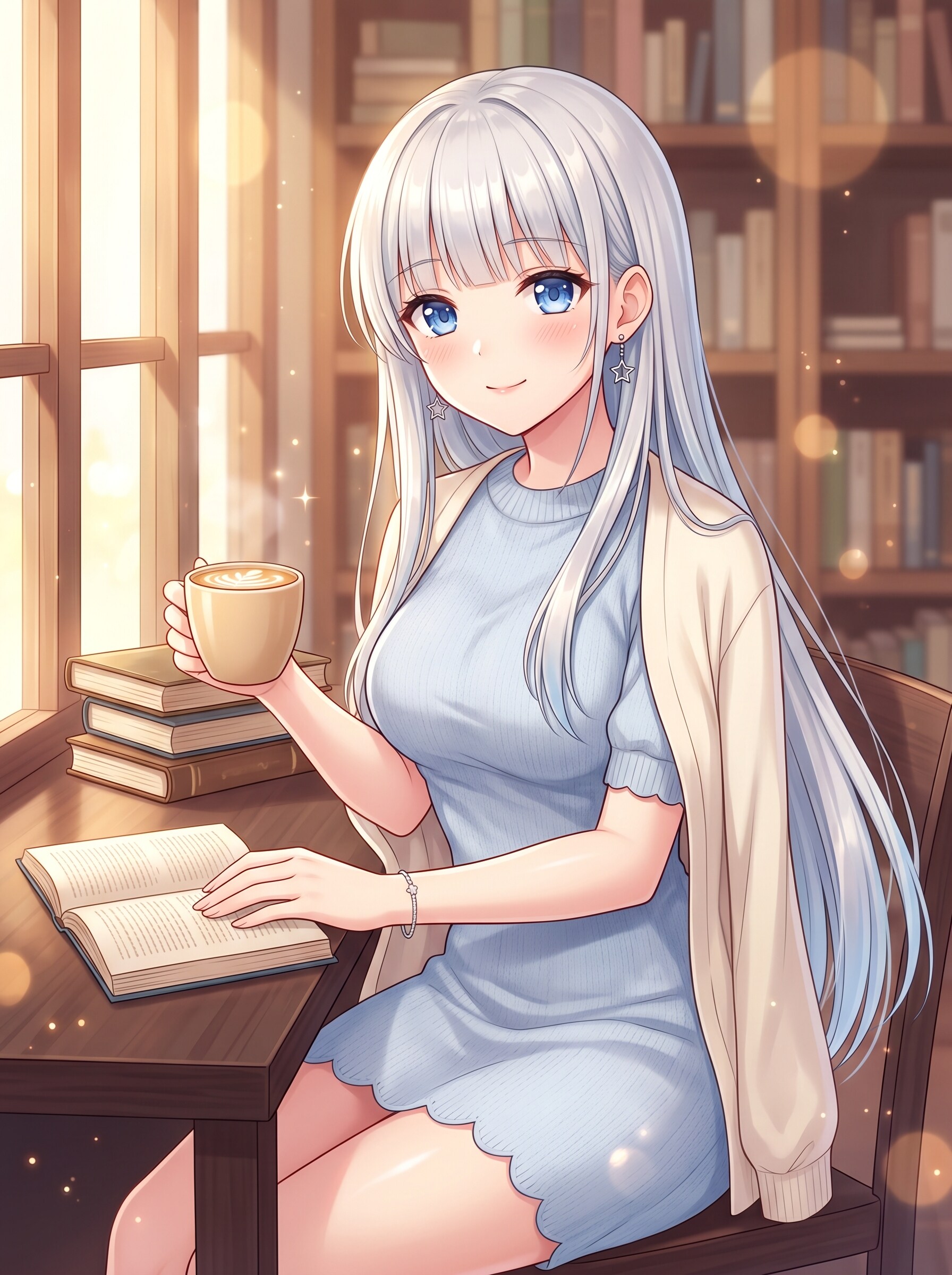 ソファで読書、紅茶を添えて