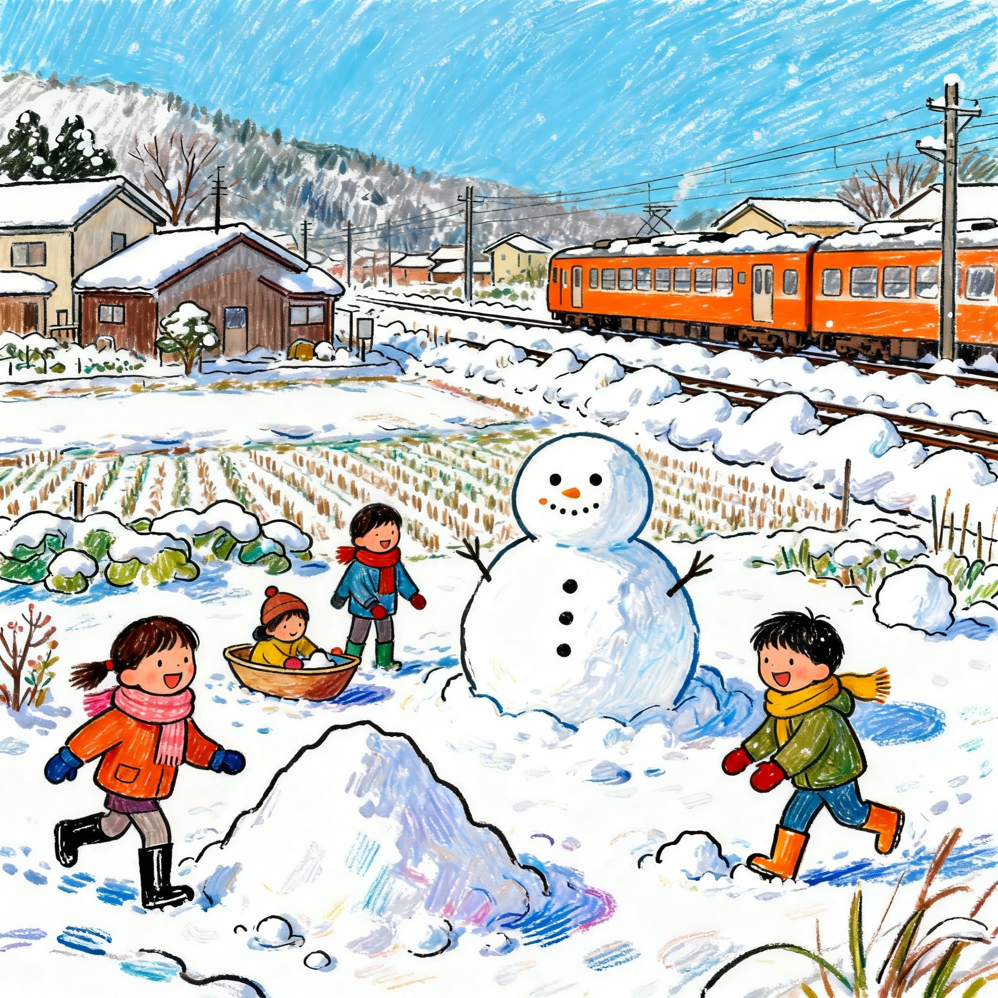 雪遊び2 | の人気AIイラスト・グラビア