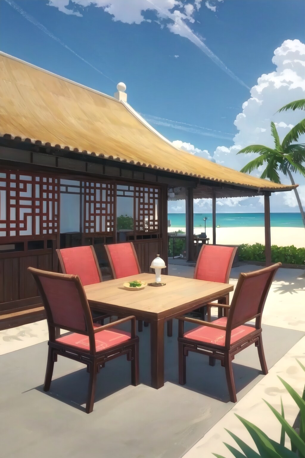 日本語２つで生成:海の家、冷やし中華 | の人気AIイラスト・グラビア