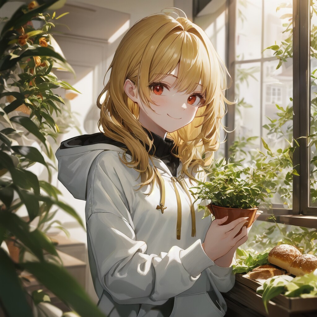 金髪パーカー byAIイラストくん