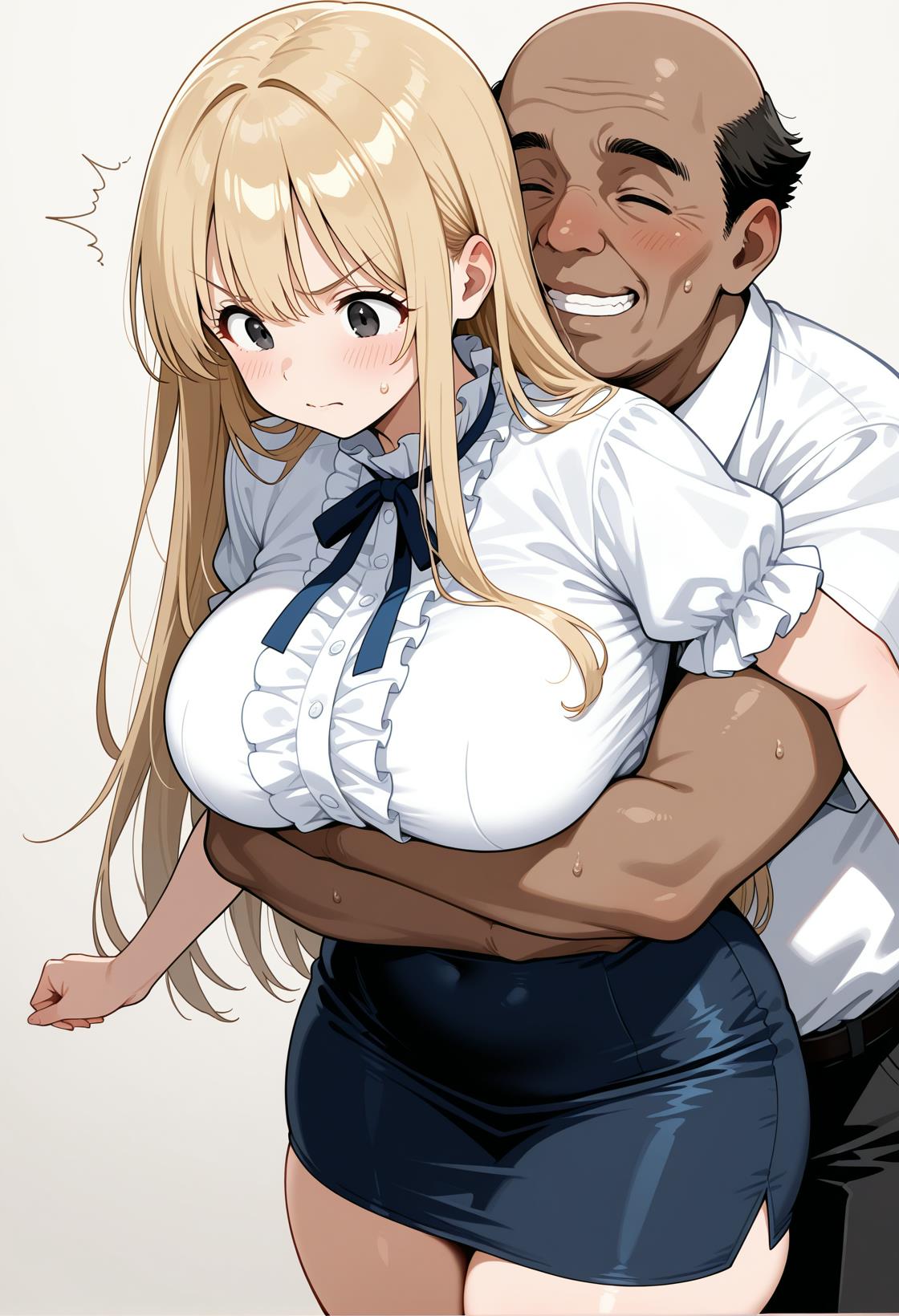 ゆあ先生、抱きつかれる