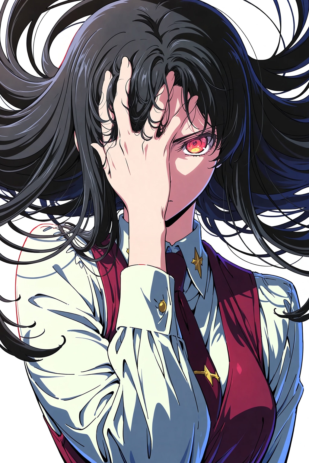 手で片目を隠すｗ