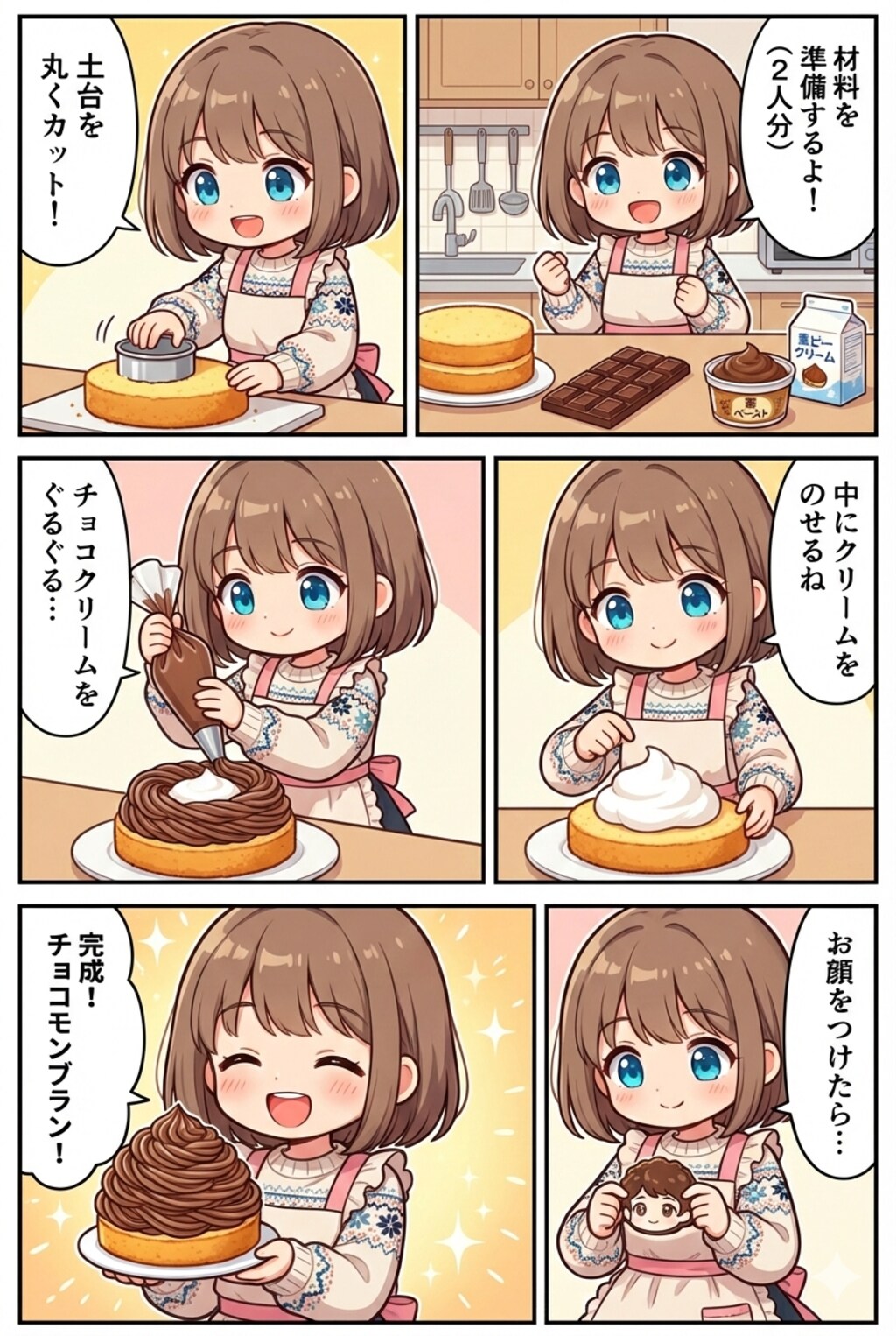 アフワちゃんモンブランケーキ