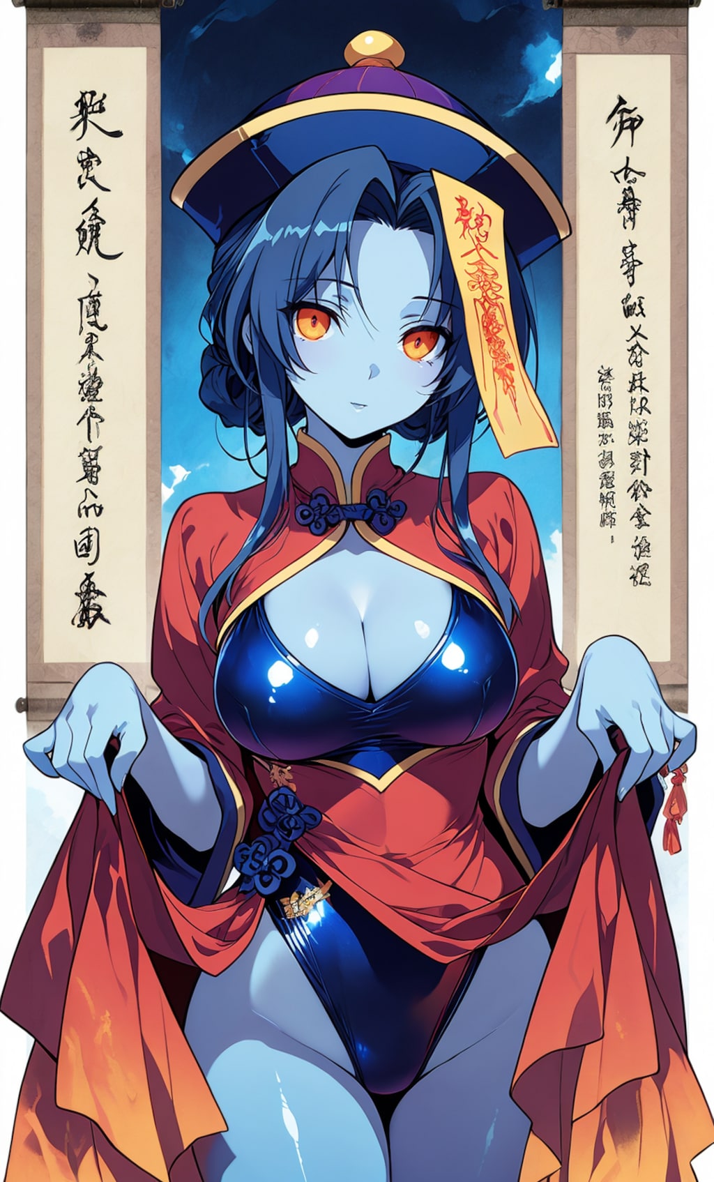 競泳チャイナ服なキョンシーちゃん達♪