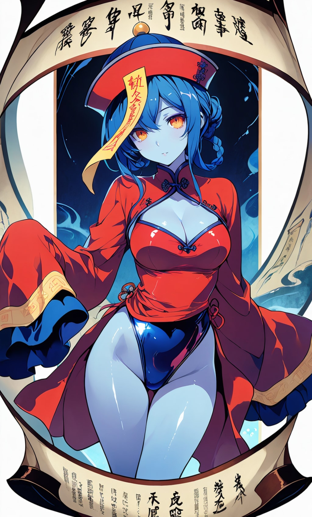 競泳チャイナ服なキョンシーちゃん達♪