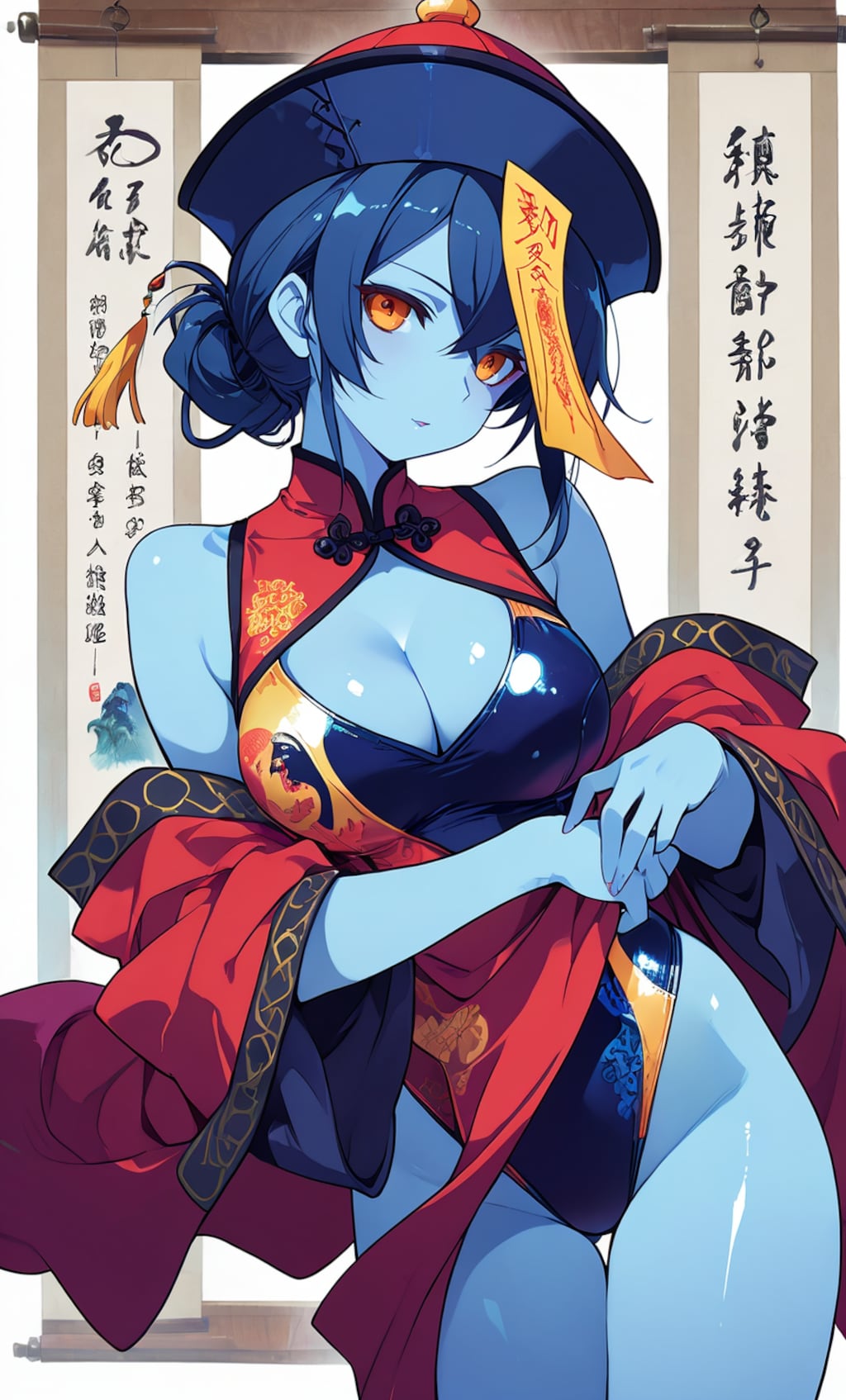 競泳チャイナ服なキョンシーちゃん達♪