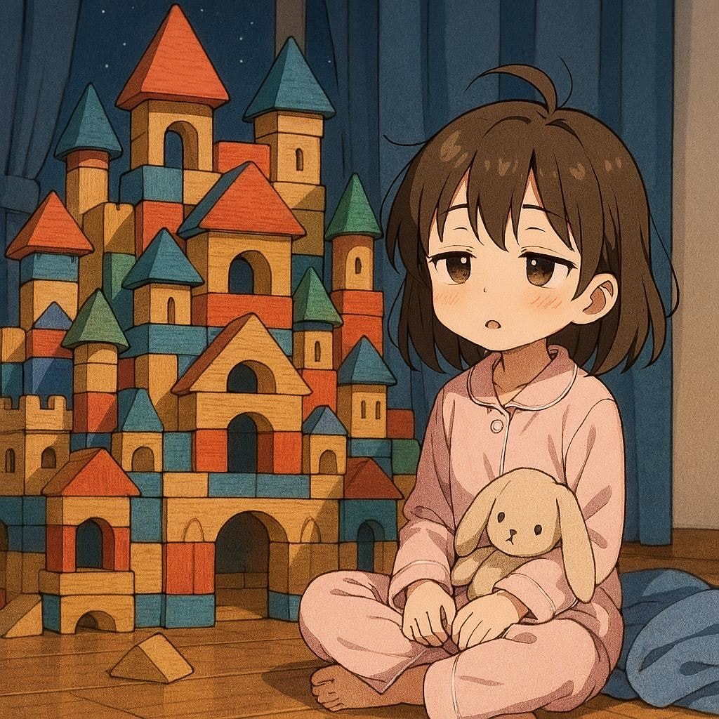 思い切り遊んだおねむちびちゃん