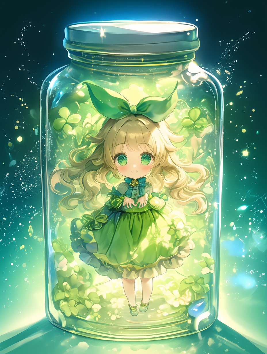 「瓶詰の少女」碧70 | の人気AIイラスト・グラビア