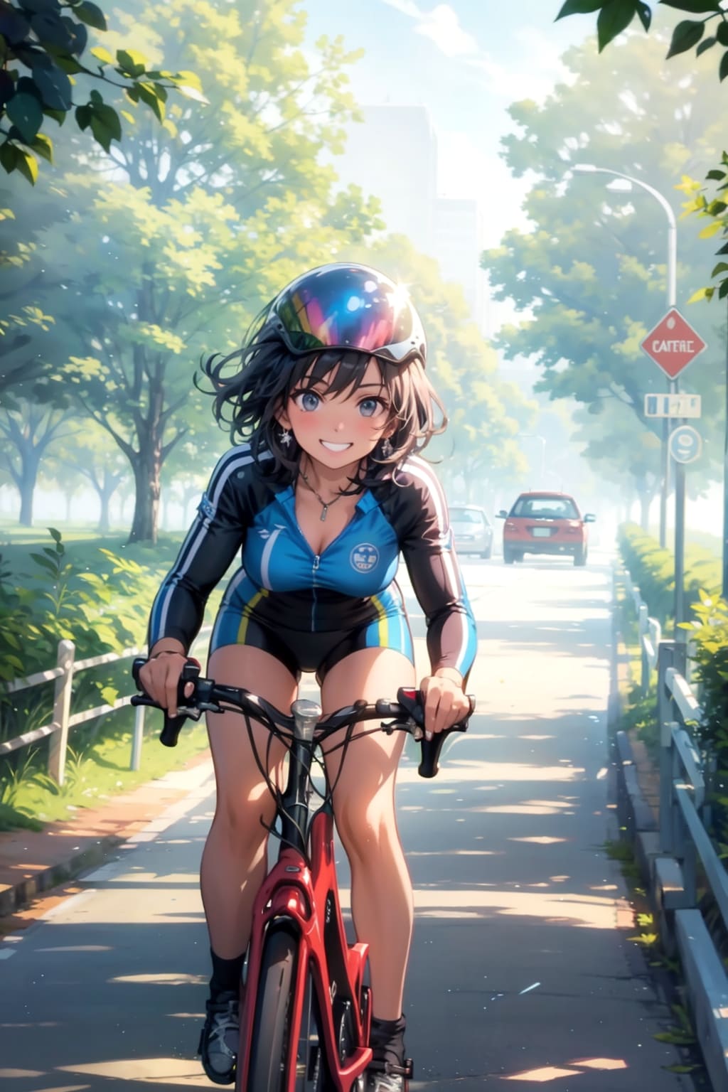 初冬の朝を走る