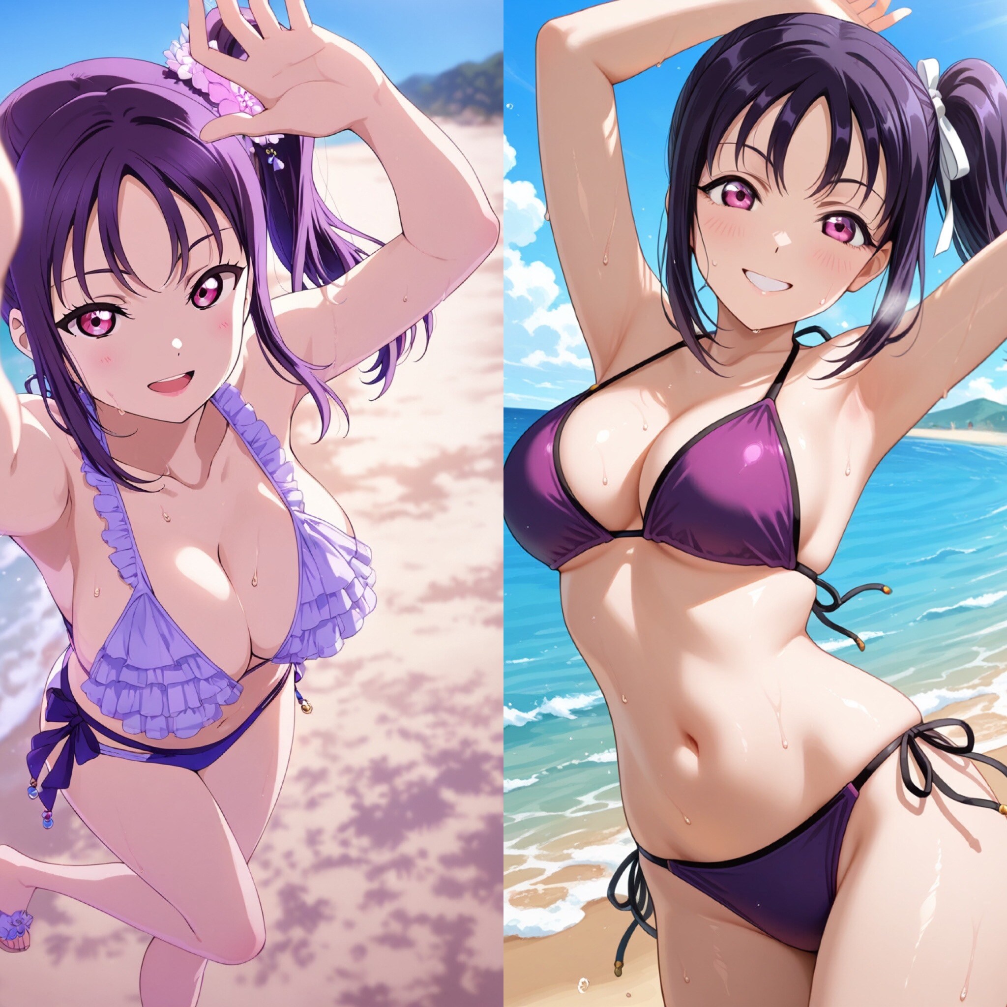 鹿角聖良のビキニでダンスナウ👙🏖️❤️