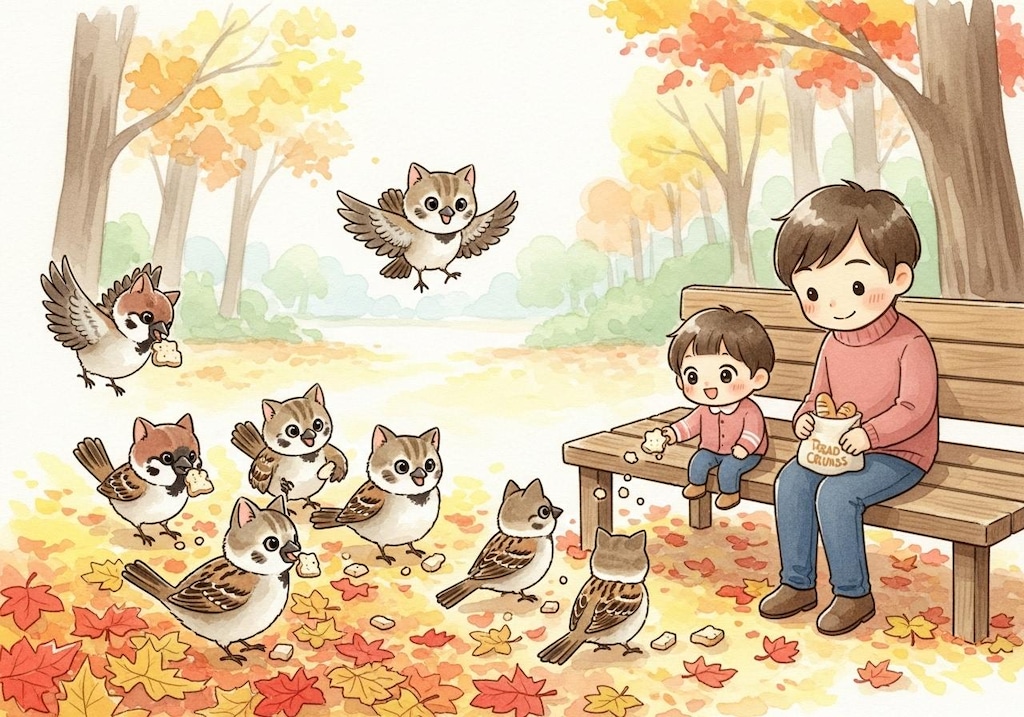 公園の雀と猫雀とその他