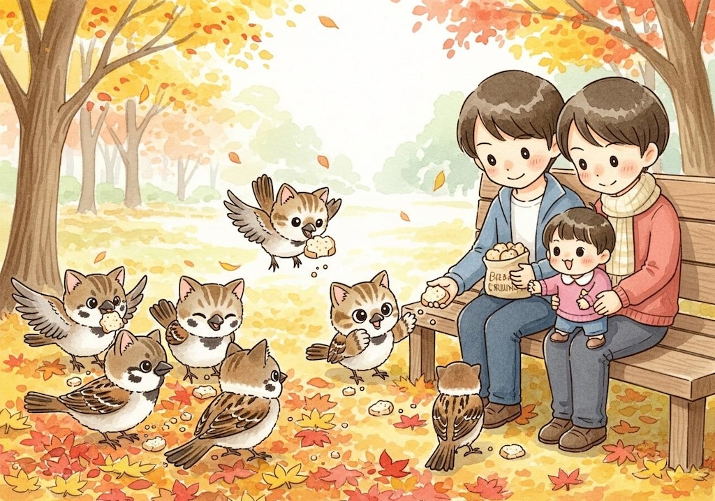 公園の雀と猫雀とその他